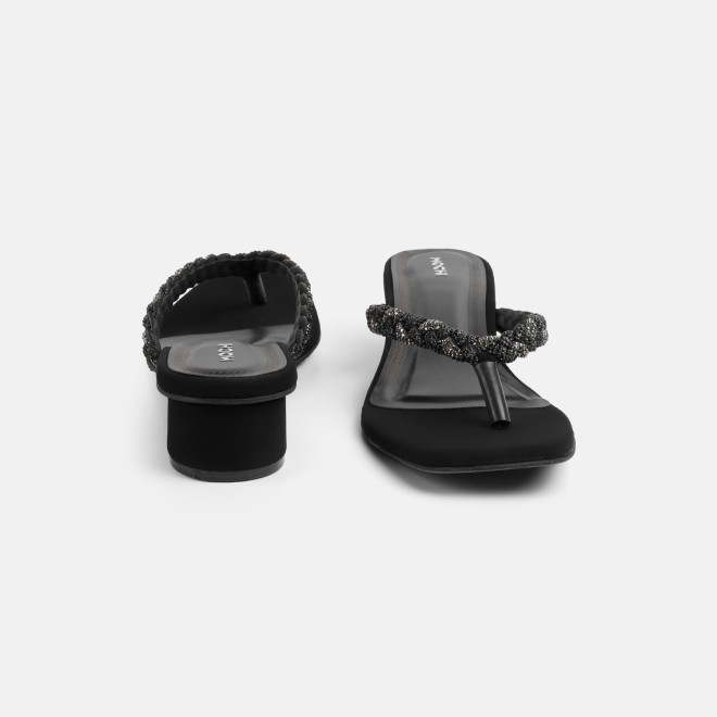 Mochi Women Gun-metal Party Slippers (SKU: 35-1696-29-36)