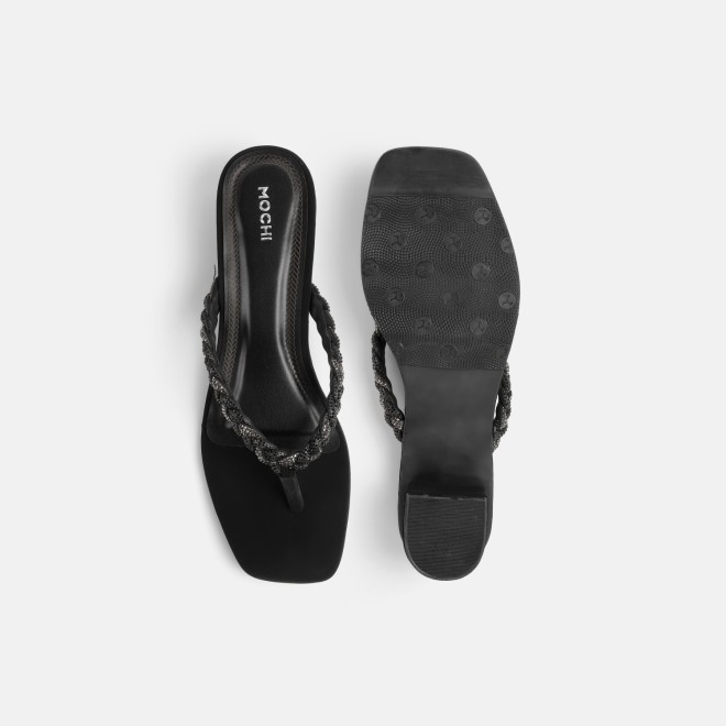 Mochi Women Gun-metal Party Slippers (SKU: 35-1696-29-36)