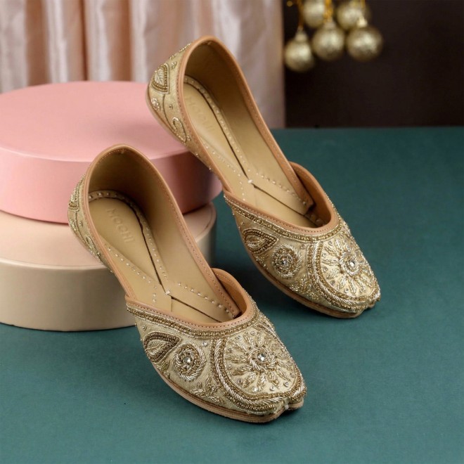 Mochi Women Antic-gold Ethnic Jutis