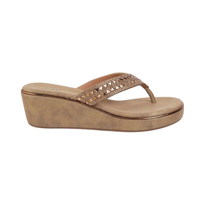 Mochi Women Antique-Gold Casual Sandals (SKU: 35-185-28-36)