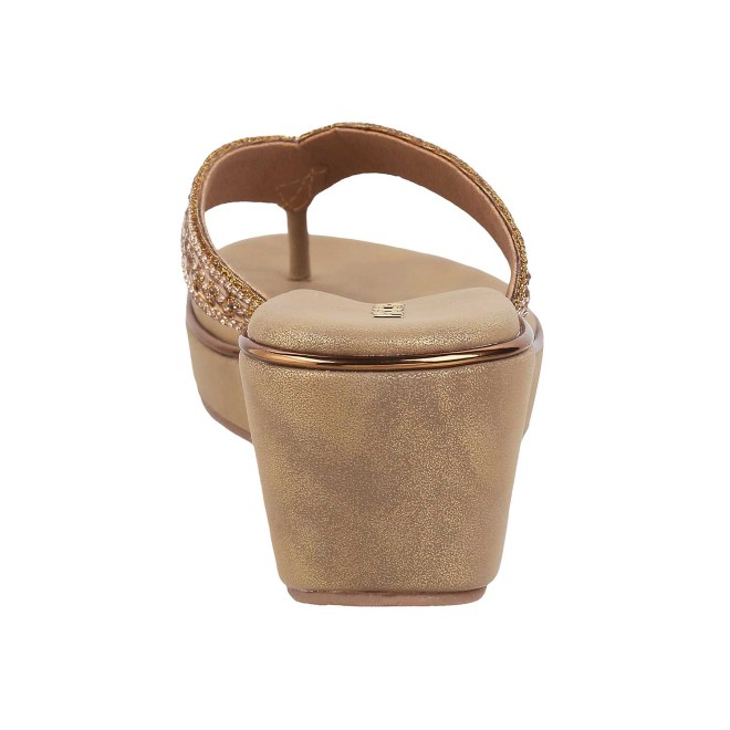 Mochi Women Antique-Gold Casual Sandals (SKU: 35-185-28-36)