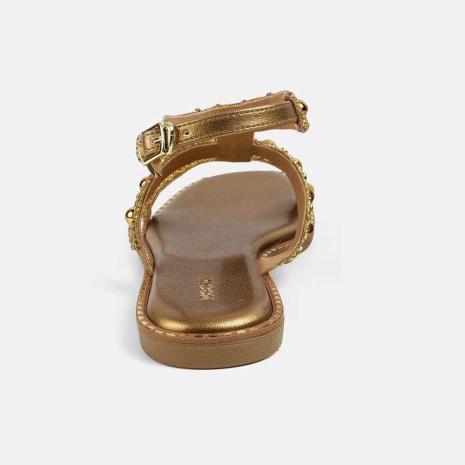 Mochi Women Antic-gold Casual Gladiators (SKU: 35-1999-28-36)