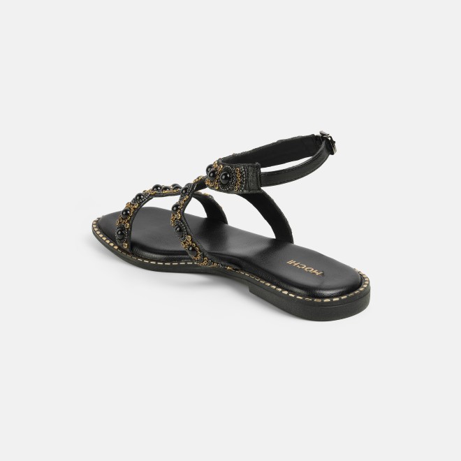Mochi Women Black Casual Gladiators (SKU: 35-1999-11-36)