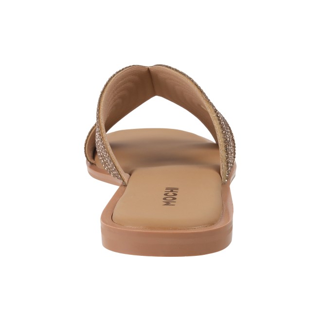 Mochi Women Antique-Gold Casual Slip Ons (SKU: 35-2004-28-36)
