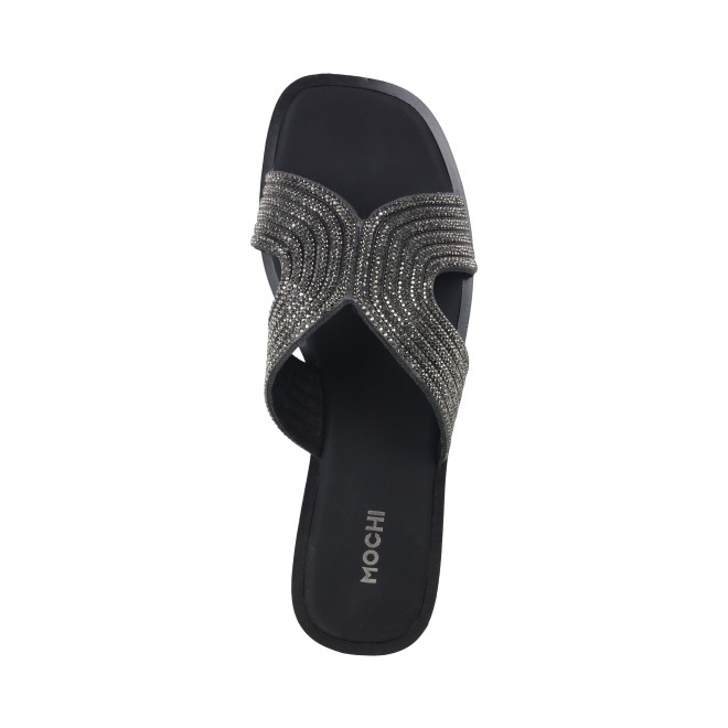 Mochi Women Black Casual Slip Ons (SKU: 35-2004-11-36)