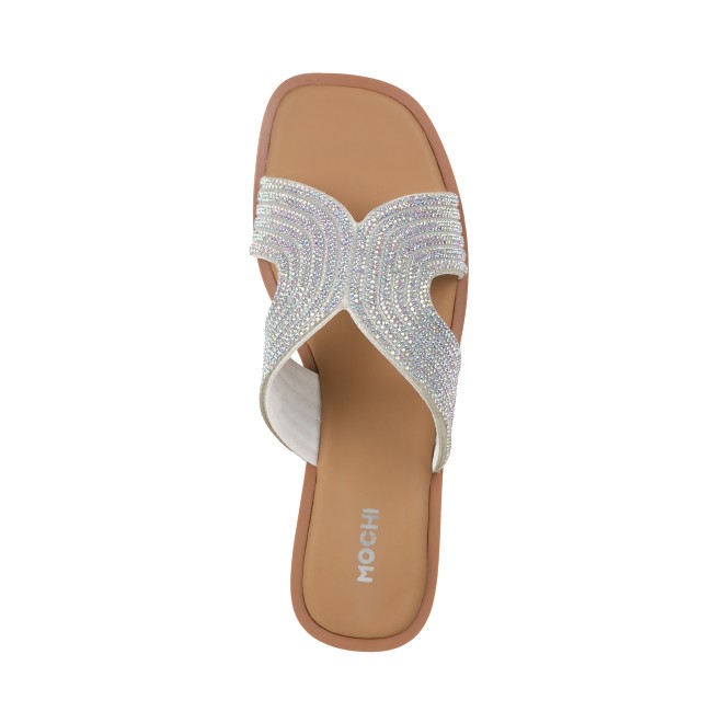 Mochi Women Silver Casual Slip Ons (SKU: 35-2004-27-36)