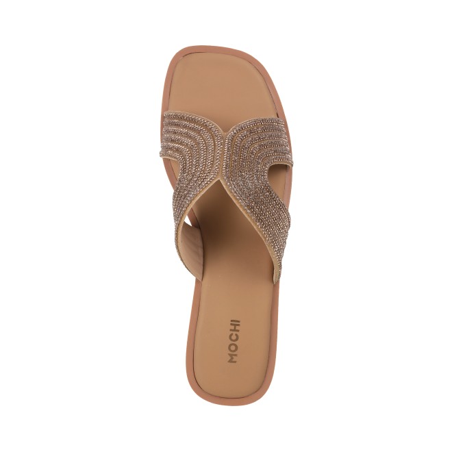Mochi Women Antique-Gold Casual Slip Ons (SKU: 35-2004-28-36)