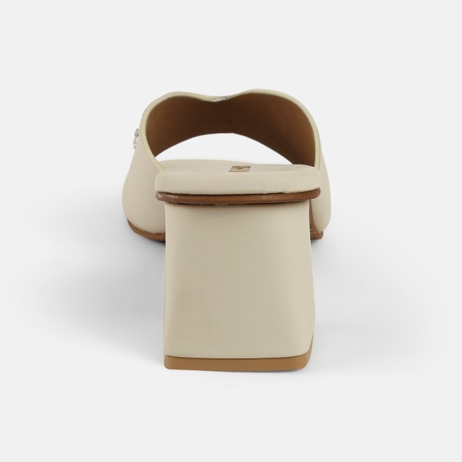 Mochi Women Beige Party Slip Ons (SKU: 35-2081-20-37)