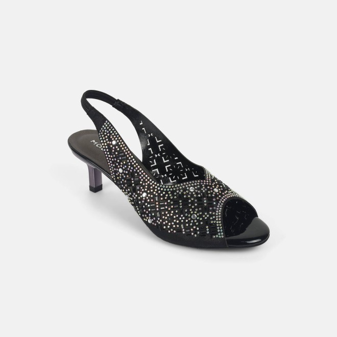 Mochi Women Black Ethnic Sandals (SKU: 35-2084-11-37)