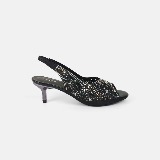 Mochi Women Black Ethnic Sandals (SKU: 35-2084-11-37)