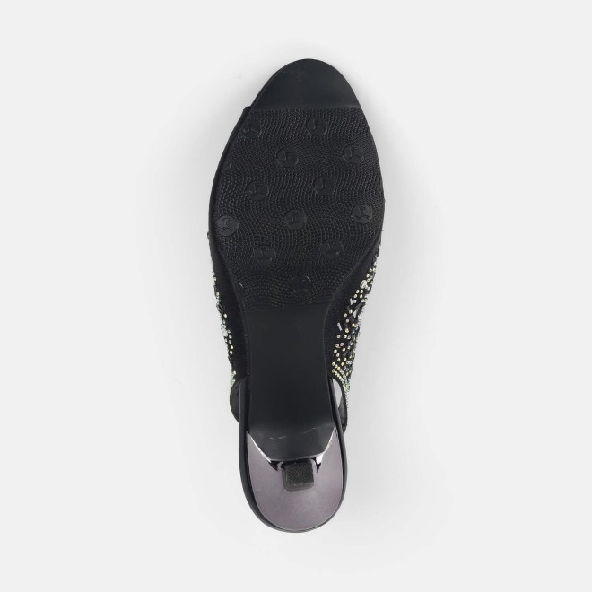 Mochi Women Black Ethnic Sandals (SKU: 35-2084-11-37)