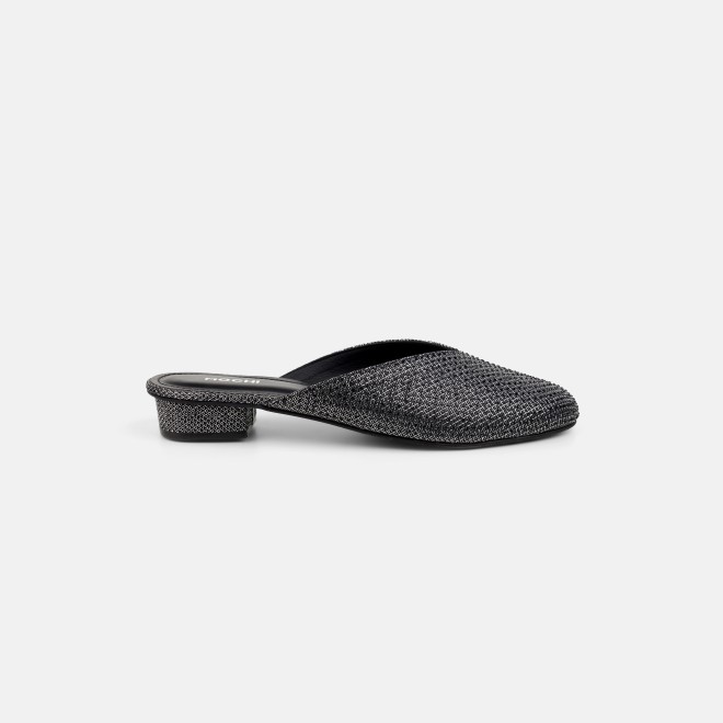 Mochi Women Black Ethnic Slip Ons (SKU: 35-2089-11-36)
