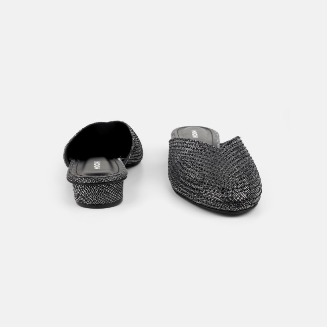Mochi Women Black Ethnic Slip Ons (SKU: 35-2089-11-36)