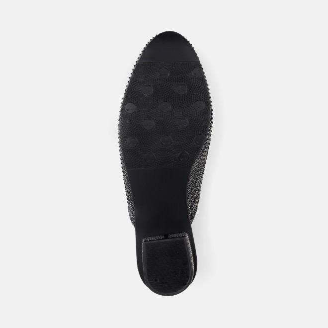 Mochi Women Black Ethnic Slip Ons (SKU: 35-2089-11-36)