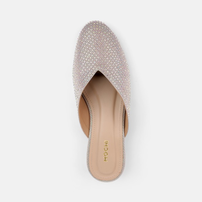 Mochi Women Gold Ethnic Slip Ons (SKU: 35-2089-15-36)