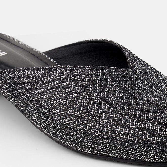 Mochi Women Black Ethnic Slip Ons (SKU: 35-2089-11-36)