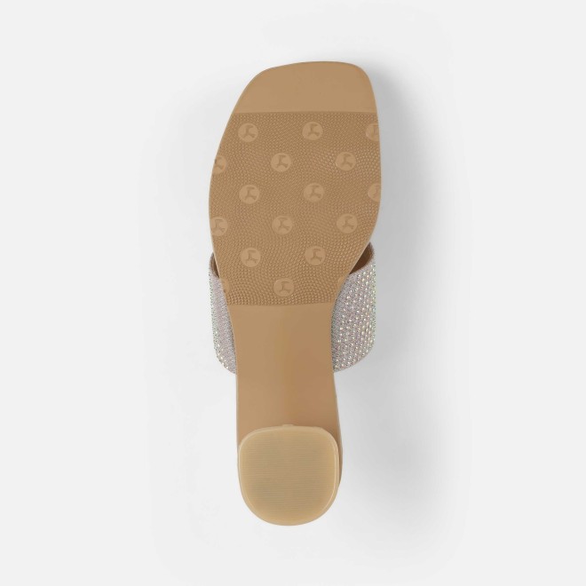 Mochi Women Gold Ethnic Slip Ons (SKU: 35-2091-15-36)