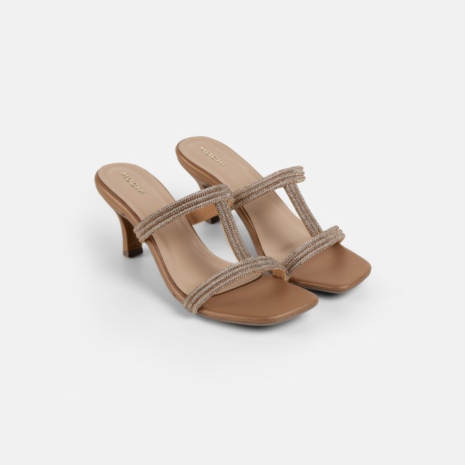 Mochi Women Antic-gold Party Slip Ons (SKU: 35-2354-28-36)