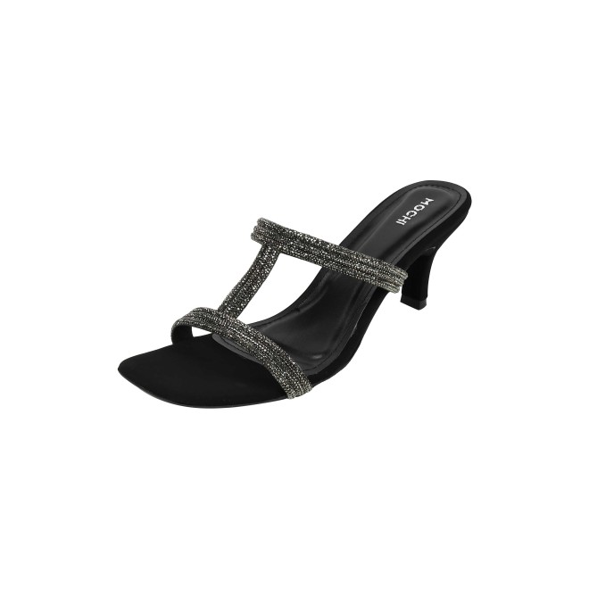 Mochi Women Black Party Slip Ons (SKU: 35-2354-11-37)