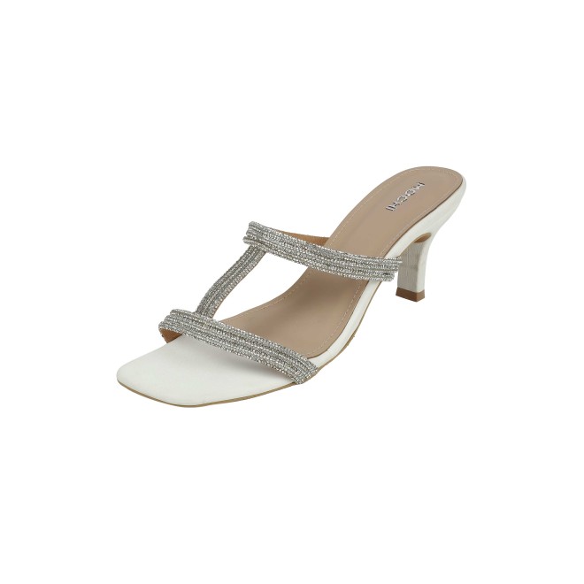 Mochi Women White Party Slip Ons (SKU: 35-2354-16-37)