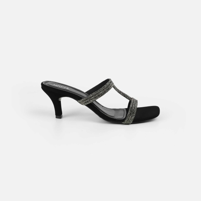 Mochi Women Black Party Slip Ons (SKU: 35-2354-11-37)