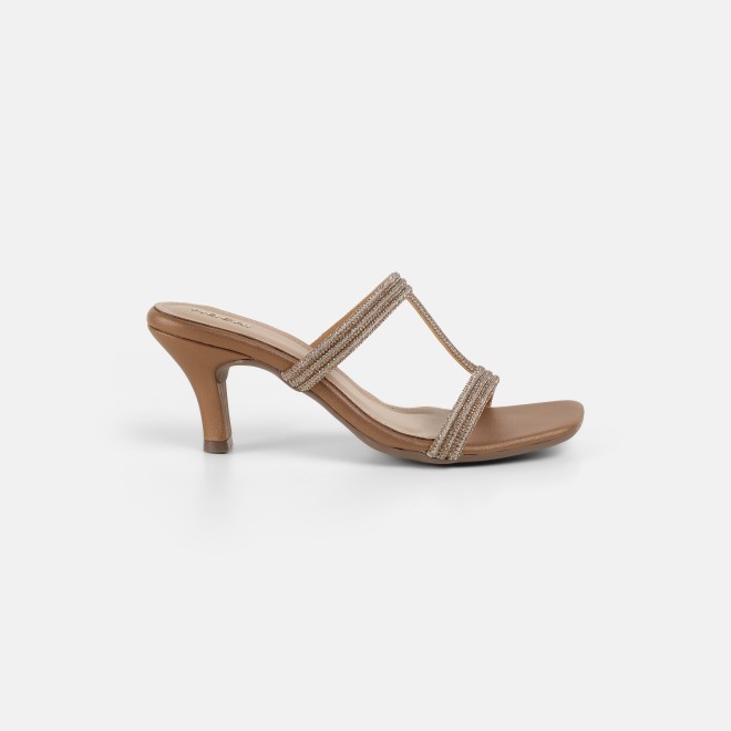 Mochi Women Antic-gold Party Slip Ons (SKU: 35-2354-28-36)