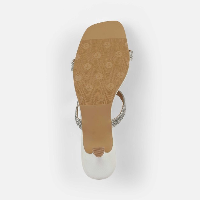 Mochi Women White Party Slip Ons (SKU: 35-2354-16-37)
