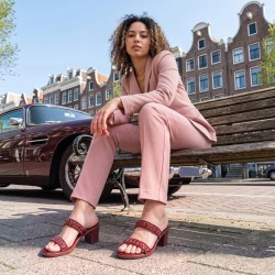 Mochi Women Maroon Ethnic Slip Ons