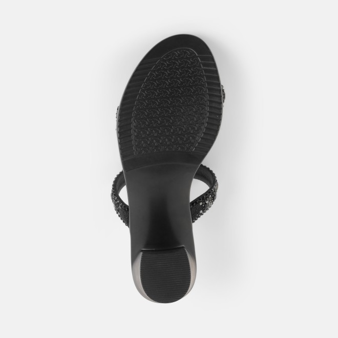 Mochi Women Black Ethnic Slip Ons (SKU: 35-2372-11-36)
