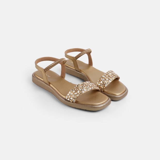 Mochi Women Antic-gold Casual Sandals (SKU: 35-2373-28-36)