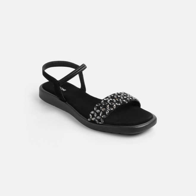 Mochi Women Black Casual Sandals (SKU: 35-2373-11-36)