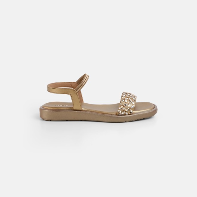 Mochi Women Antic-gold Casual Sandals (SKU: 35-2373-28-36)