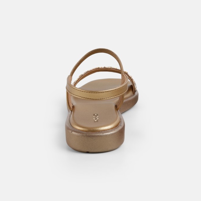 Mochi Women Antic-gold Casual Sandals (SKU: 35-2373-28-36)