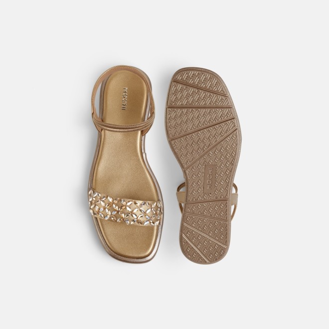 Mochi Women Antic-gold Casual Sandals (SKU: 35-2373-28-36)