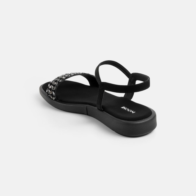 Mochi Women Black Casual Sandals (SKU: 35-2373-11-36)