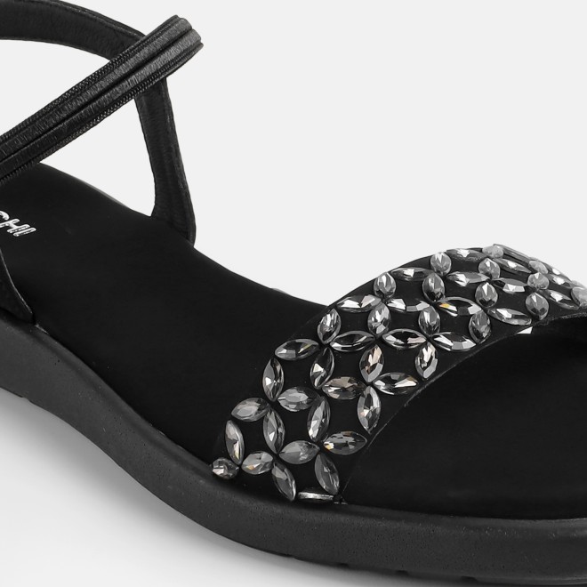 Mochi Women Black Casual Sandals (SKU: 35-2373-11-36)
