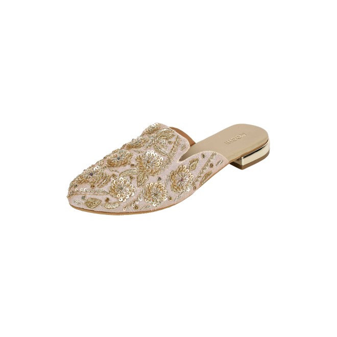 Mochi Women Gold Wedding Slip Ons (SKU: 35-2391-15-36)