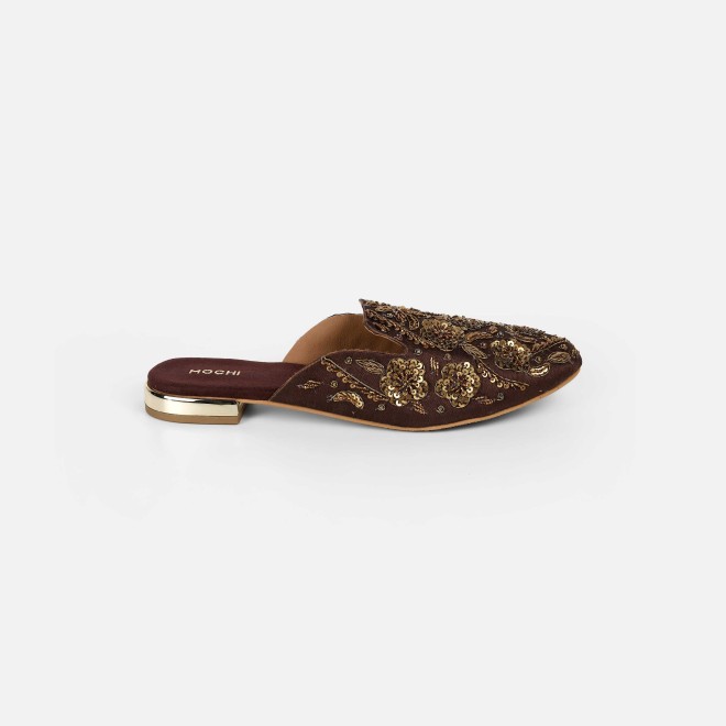 Mochi Women Bronze Wedding Slip Ons (SKU: 35-2391-46-36)