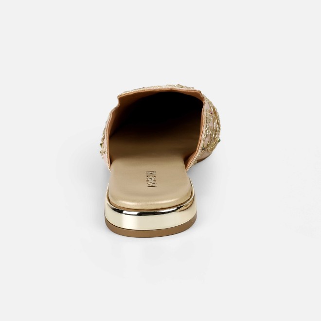 Mochi Women Gold Wedding Slip Ons (SKU: 35-2391-15-36)