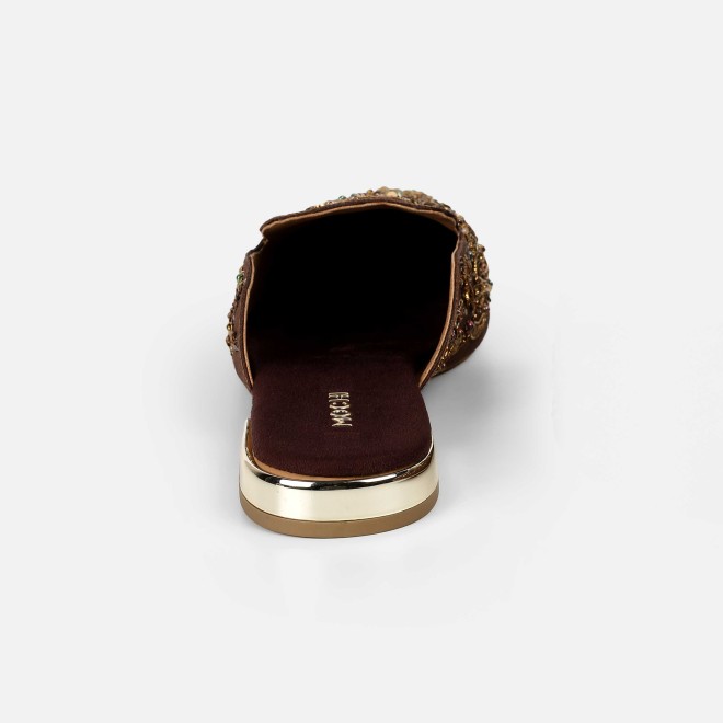 Mochi Women Bronze Wedding Slip Ons (SKU: 35-2391-46-36)