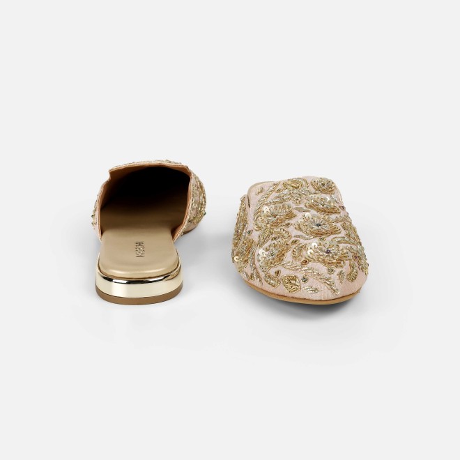 Mochi Women Gold Wedding Slip Ons (SKU: 35-2391-15-36)
