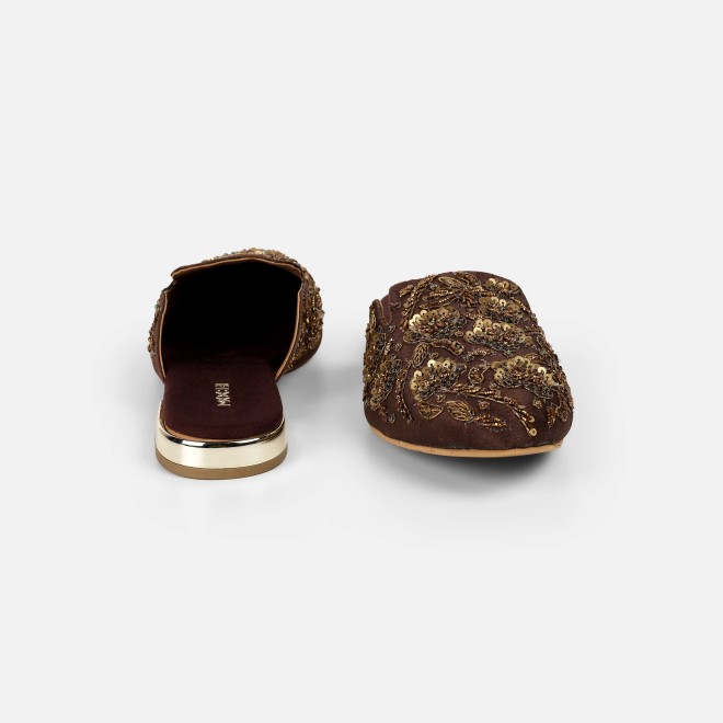 Mochi Women Bronze Wedding Slip Ons (SKU: 35-2391-46-36)