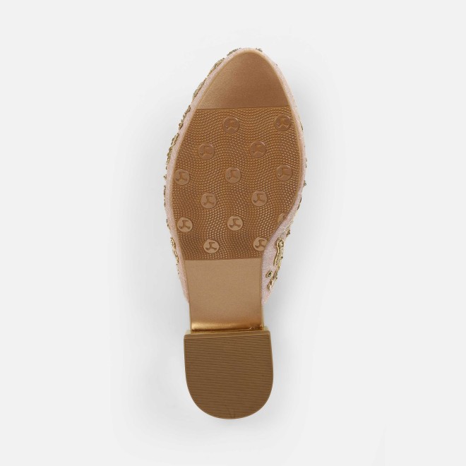 Mochi Women Gold Wedding Slip Ons (SKU: 35-2391-15-36)
