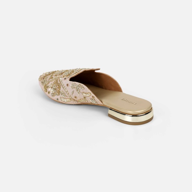 Mochi Women Gold Wedding Slip Ons (SKU: 35-2391-15-36)