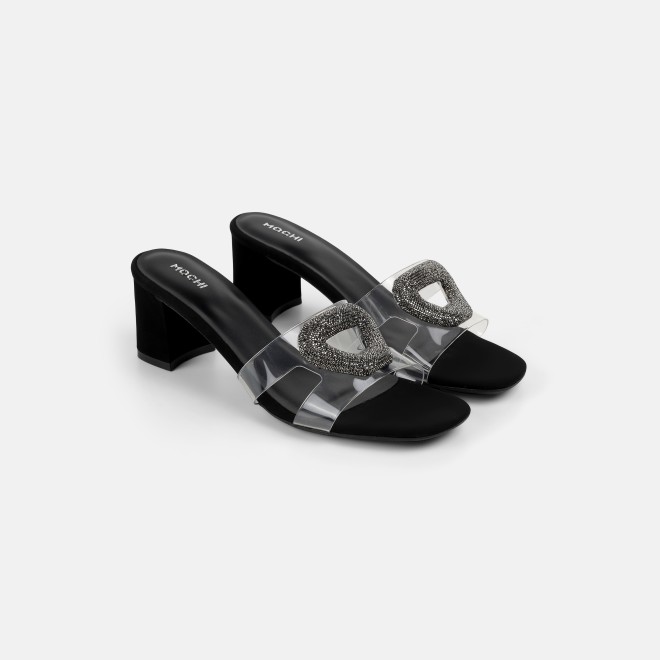 Mochi Women Black Casual Slip Ons (SKU: 35-2423-11-36)