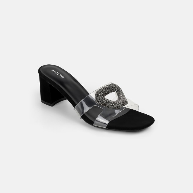 Mochi Women Black Casual Slip Ons (SKU: 35-2423-11-36)