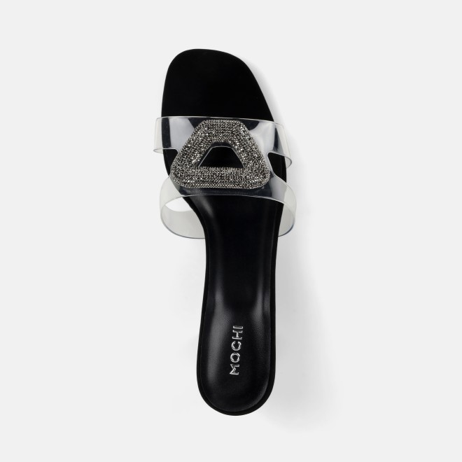 Mochi Women Black Casual Slip Ons (SKU: 35-2423-11-36)