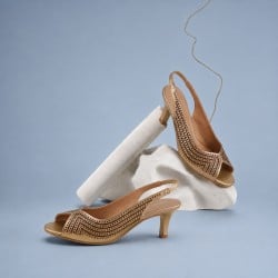 Mochi Women Antic-gold Party Sandals