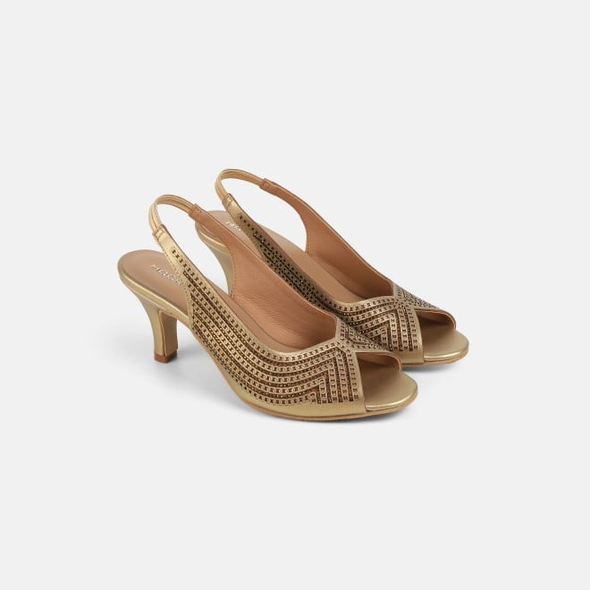 Mochi Women Antic-gold Party Sandals (SKU: 35-2426-28-36)