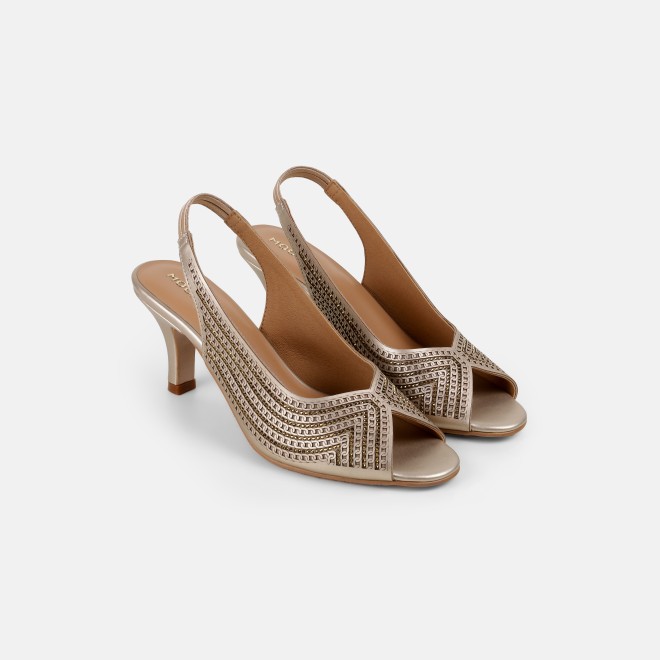 Mochi Women Rose-gold Party Sandals (SKU: 35-2426-52-39)